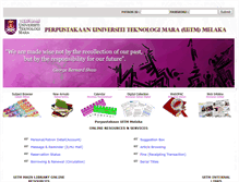 Tablet Screenshot of lib.melaka.uitm.edu.my